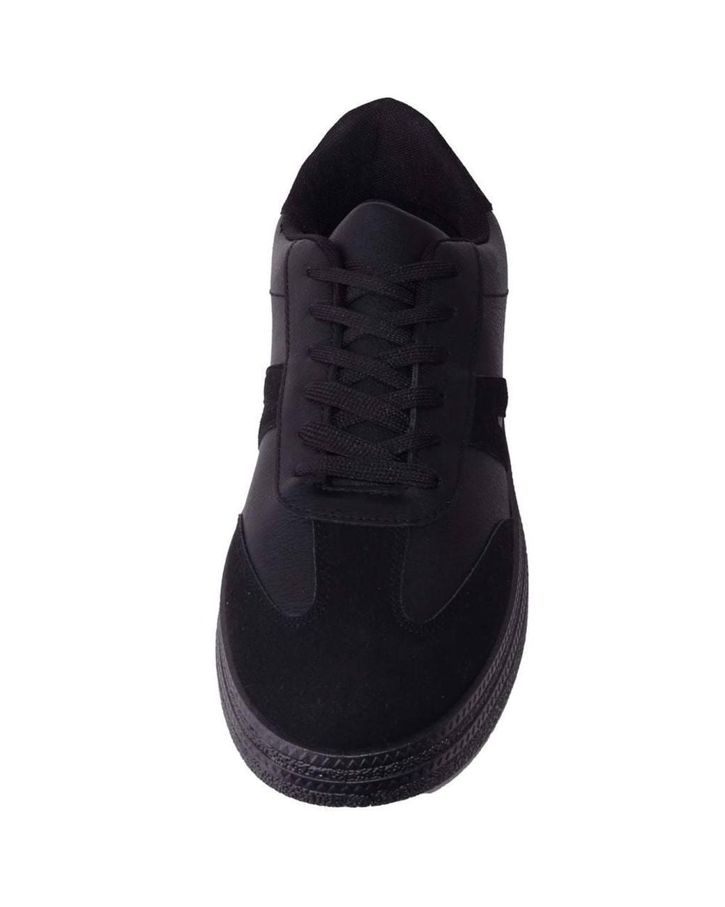 Absolute Footwear Blue Lace Up Two Tone Casual Fashion Trainer