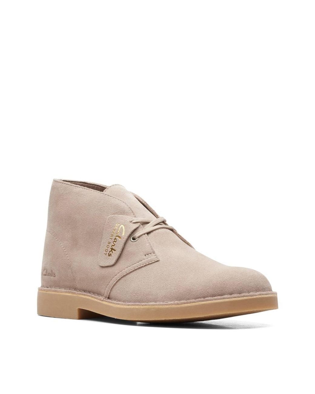 Clarks Natural Desert Boot Evo Sand Suede Ankle Boots, Desert Boots, Lace Up for men