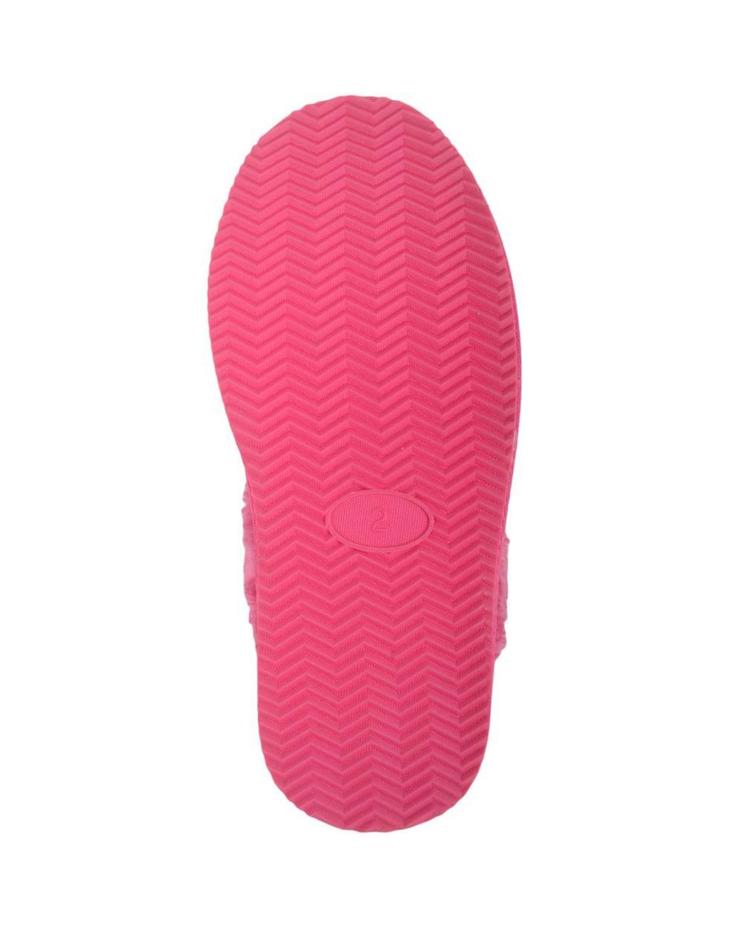 Absolute Footwear Pink Childrens Slip On Open Back Faux Fur Mule Slippers With Star Design