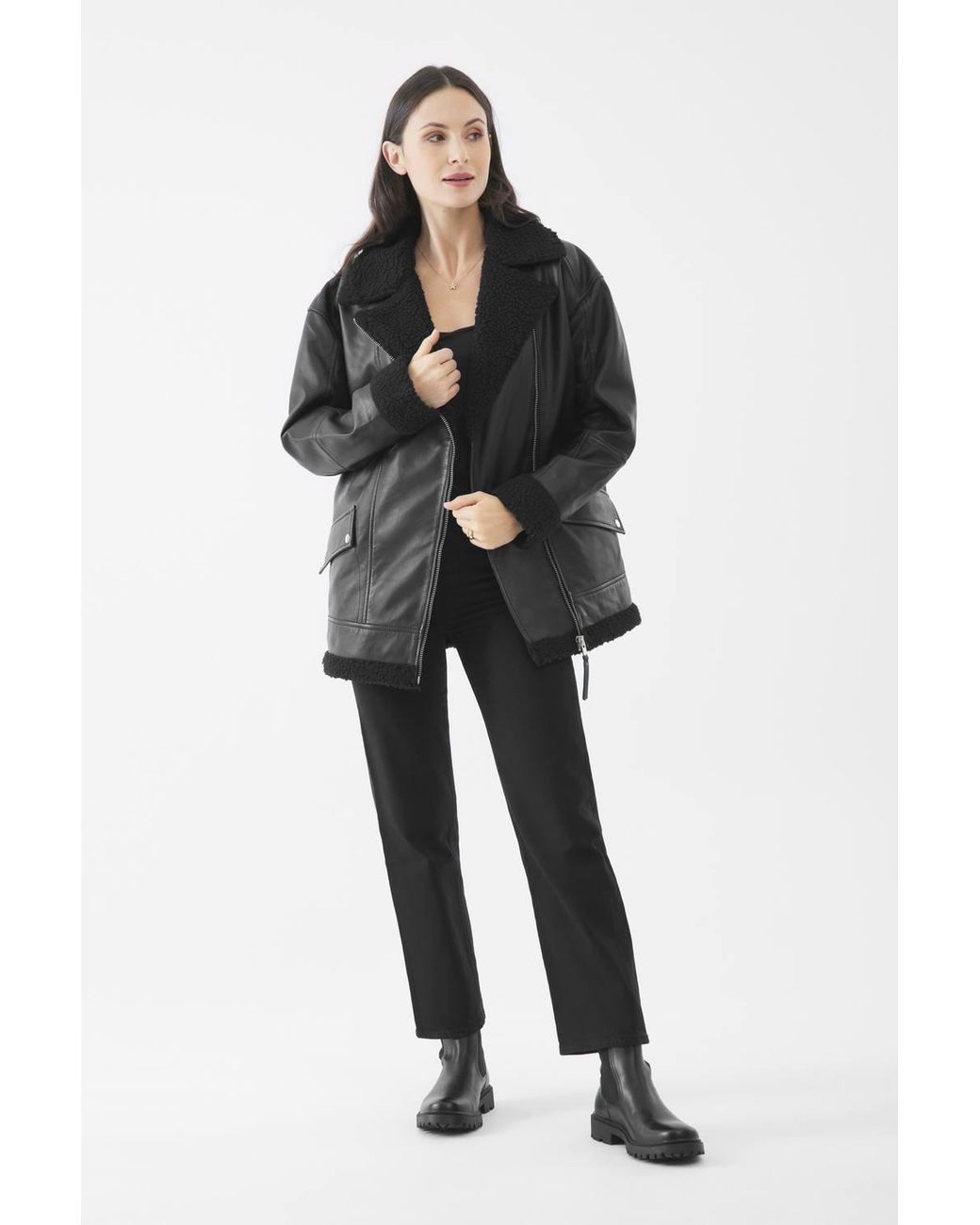 Bolongaro Trevor Black Real Leather Eden Shearling