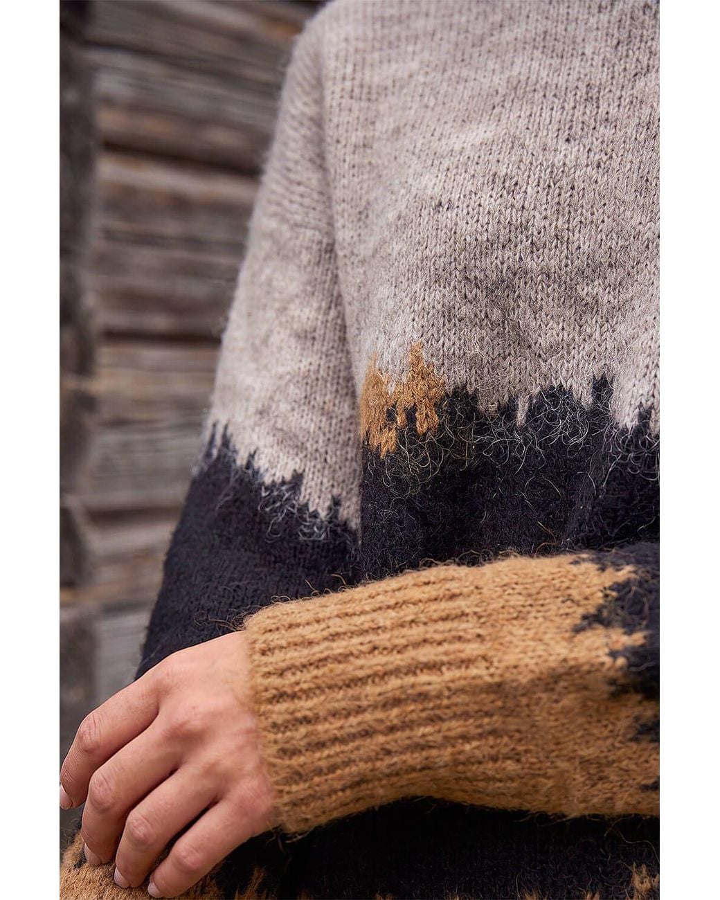 Roman Gray Petite Abstract Knit Jumper