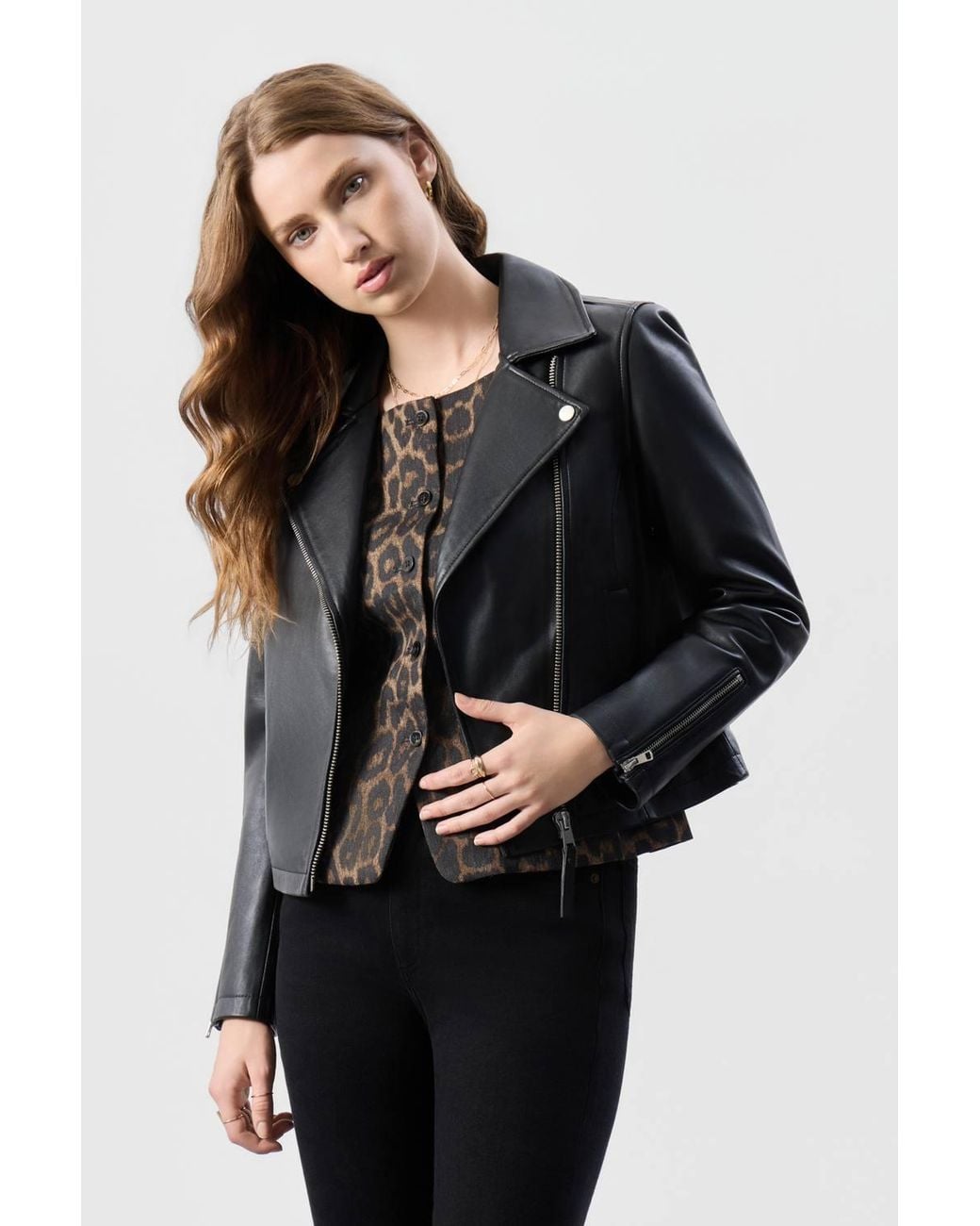 Bolongaro Trevor Black Real Leather Molly Biker Jacket