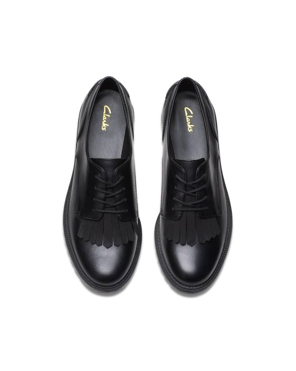 Clarks Black Griffin Mabel 2 Leather Derby Shoes, Lace Up