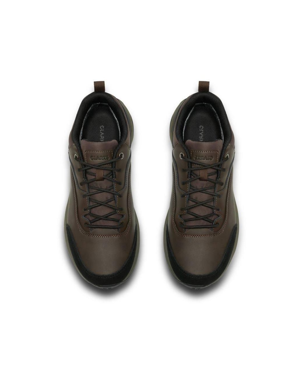 Clarks Brown Stockhill Lo Waterproof Combination Trainers, Lace Up for men