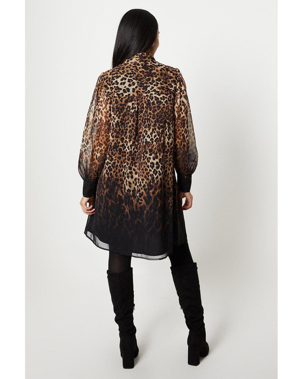 Wallis leopard shop print coat