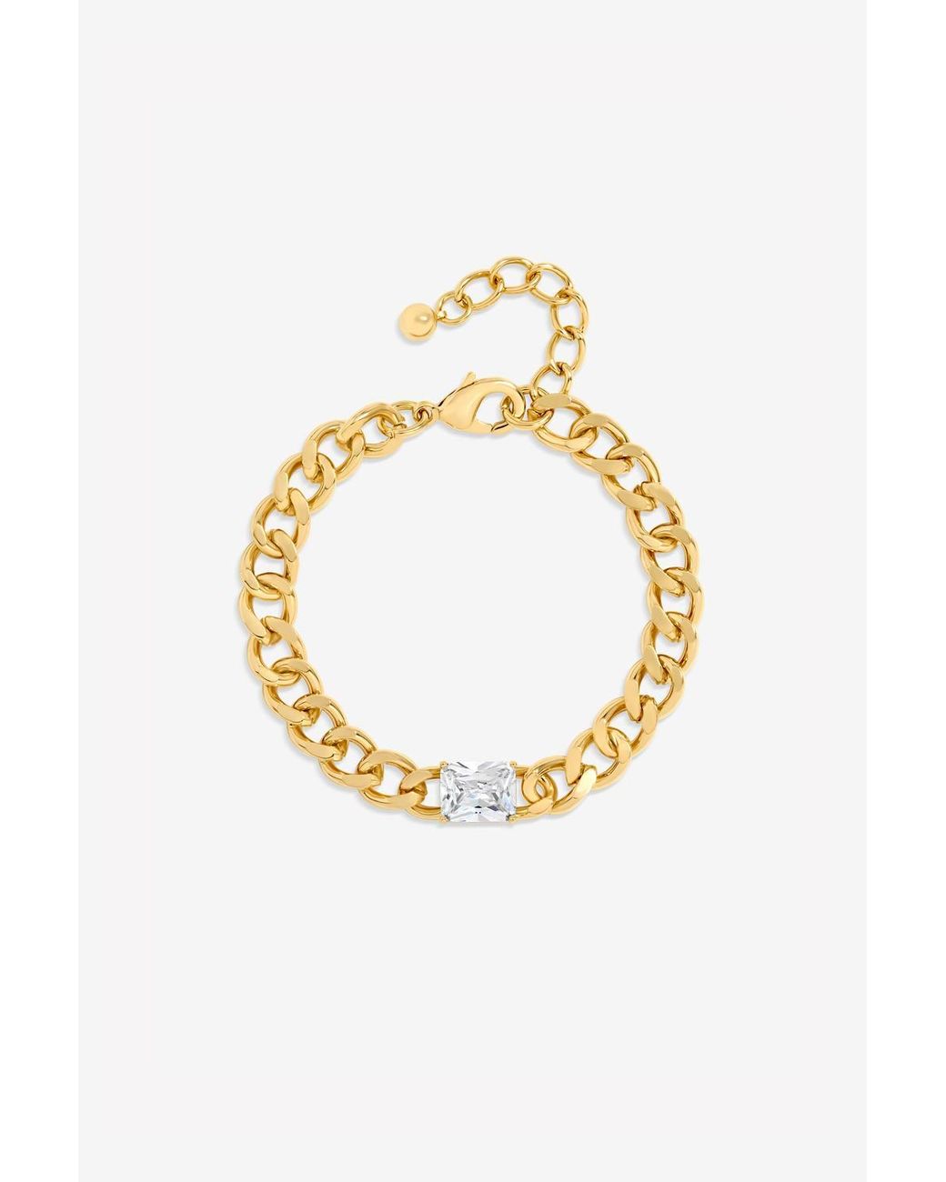 Jon Richard Metallic Plated Crystal & Chain Bracelet