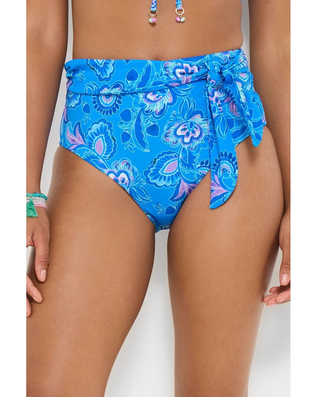 Joe Browns Blue Boho Paisley Frill Bikini Bottoms