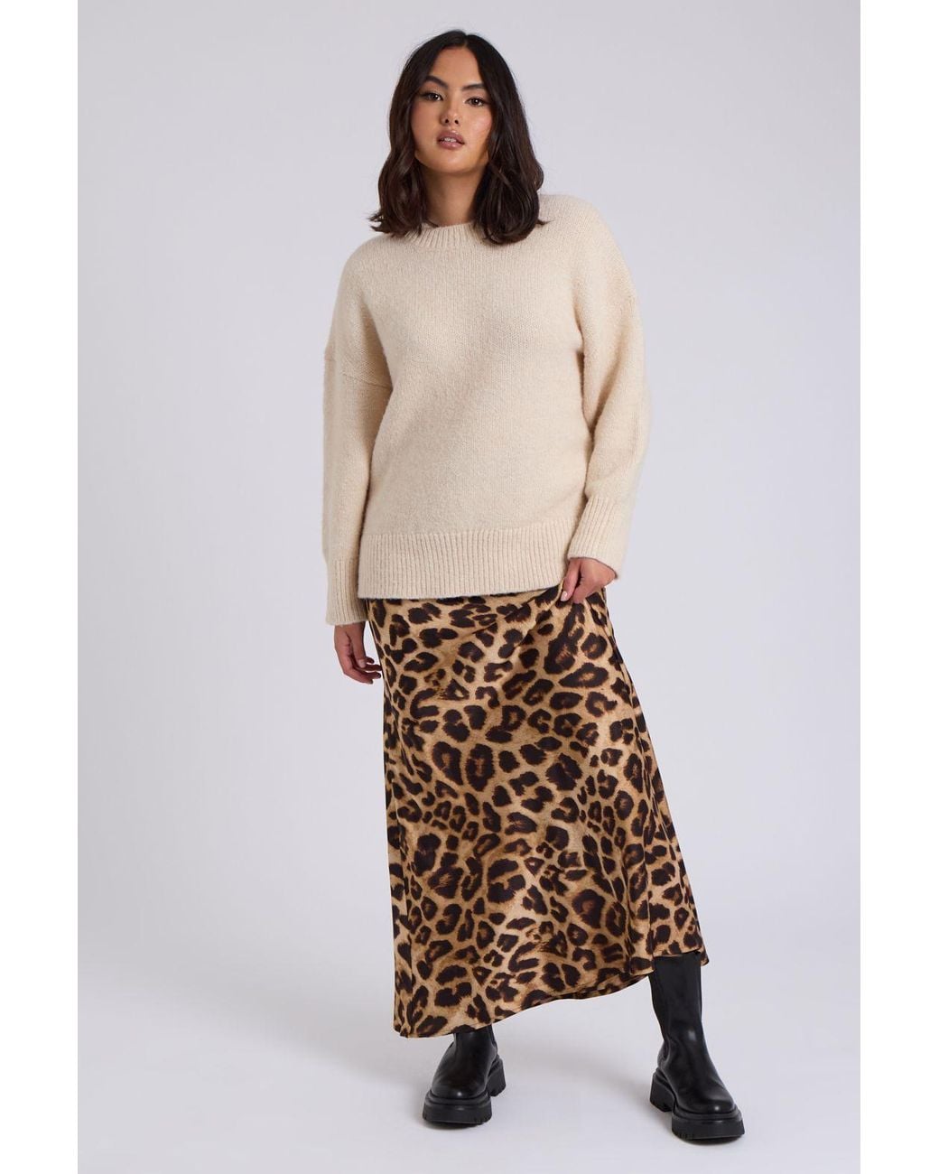 Urban Bliss Natural Wool Blend Crew Neck Jumper