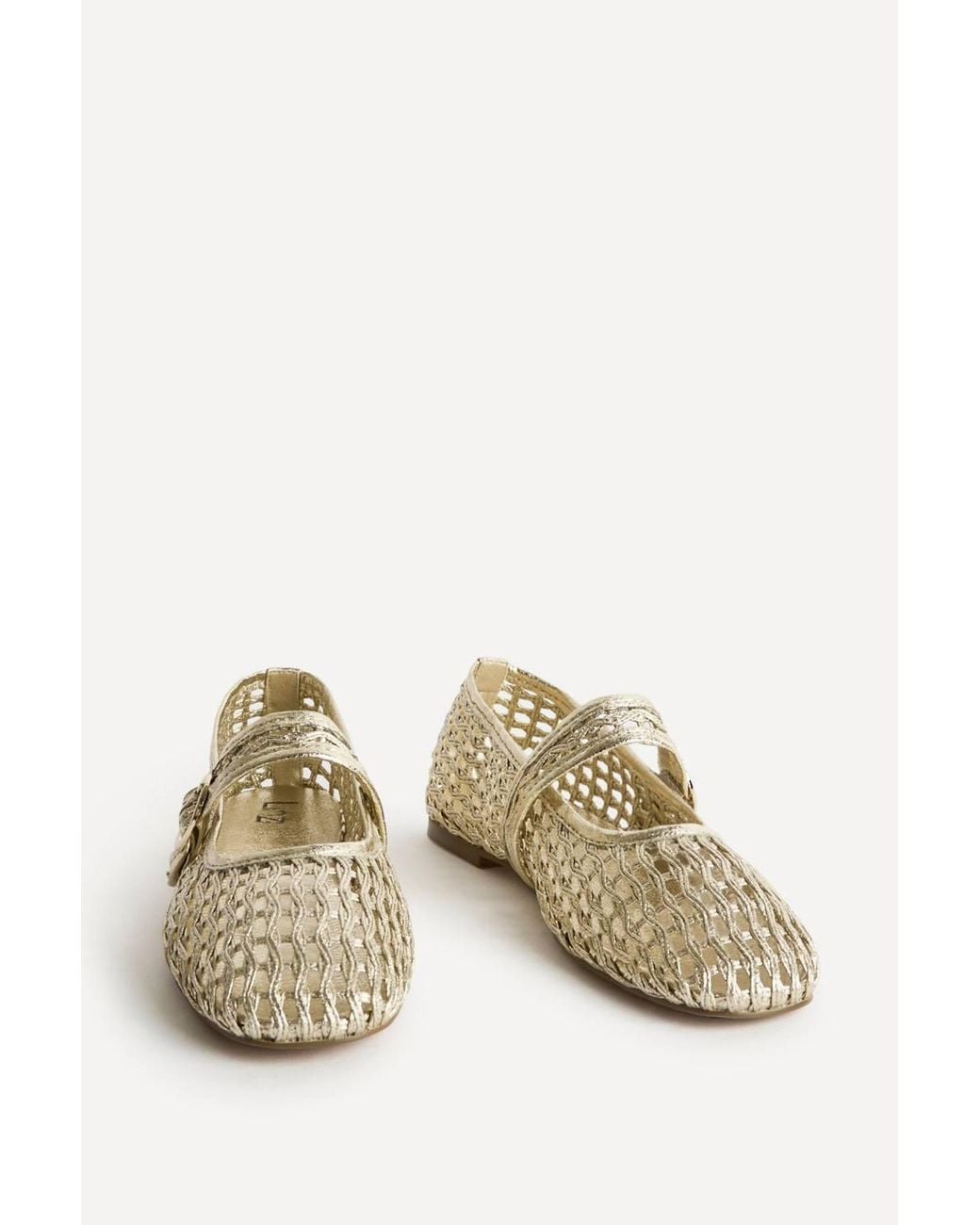 Linzi White Venice Mesh Mary Jane Pumps