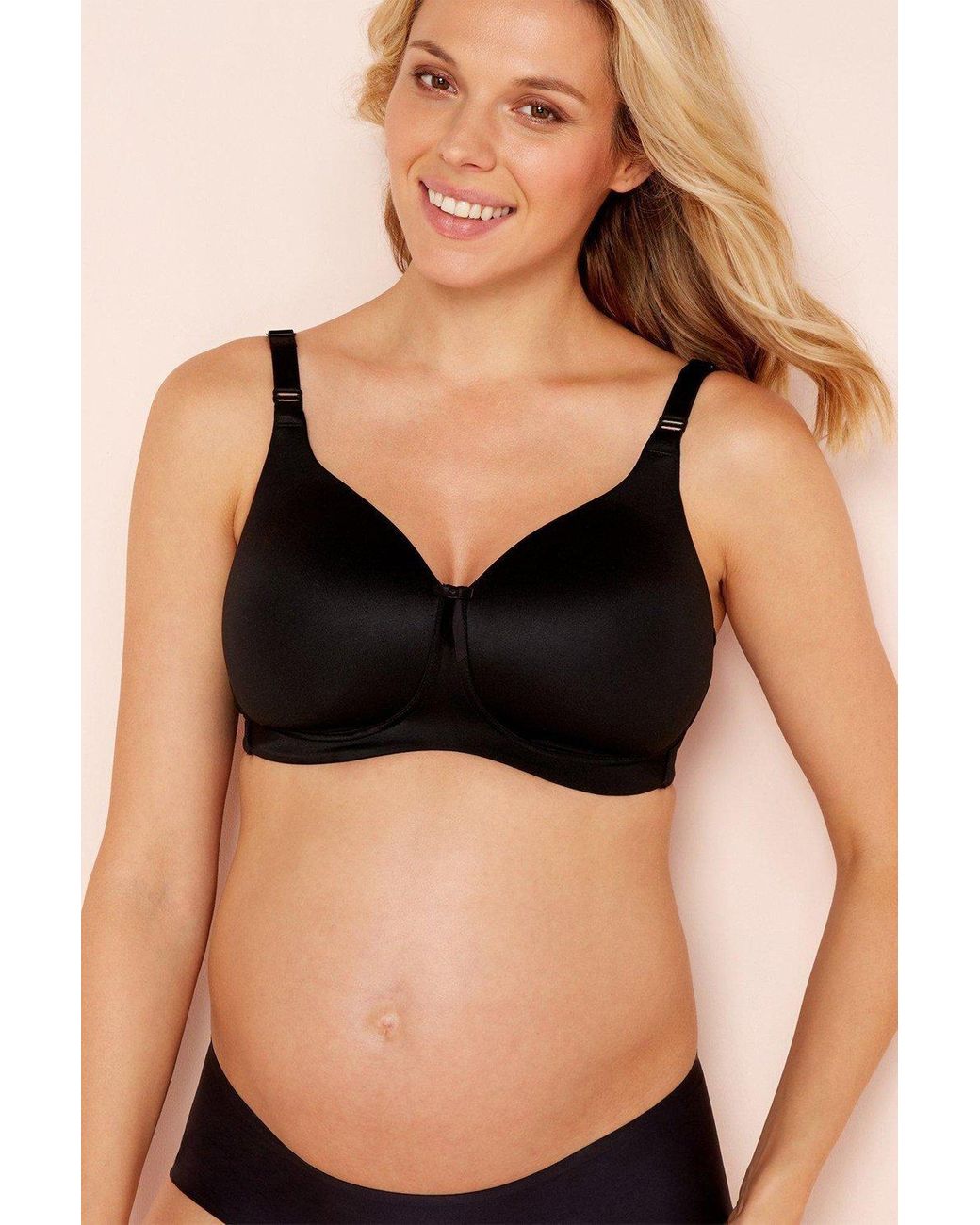 Black Comfort Non-wired Padded Maternity Bra