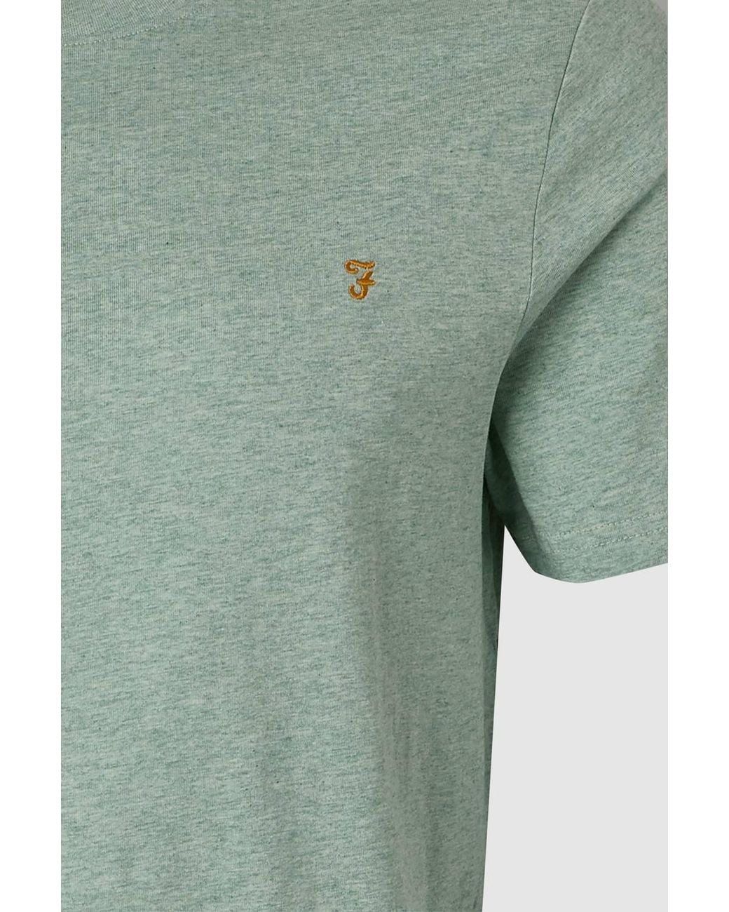 Farah Green Danny Reg Short Sleeve Tee Regular Grove Marl for men