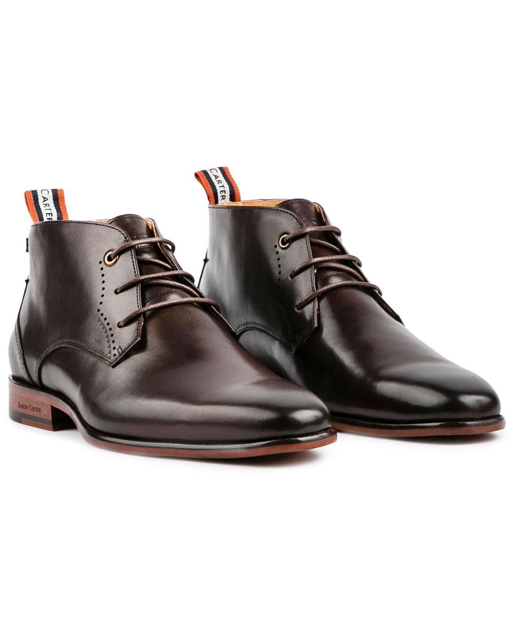 Simon Carter Brown Collie Chukka Boots for men