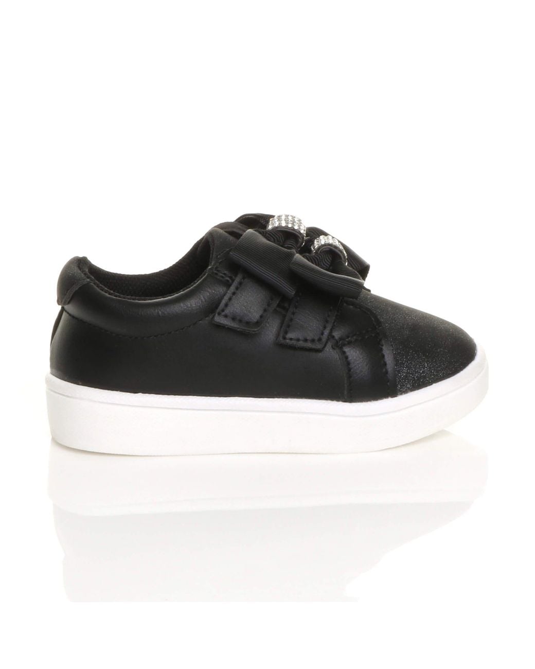 AJVANI Black Touch Close Bow Trainers