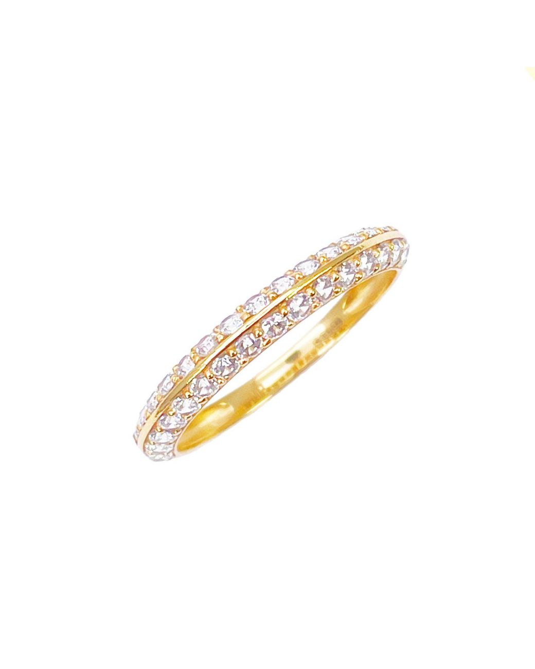 Raina Jewels Metallic 22Ct 4-Claw Half Eternity Engagement Ring & Matching Band