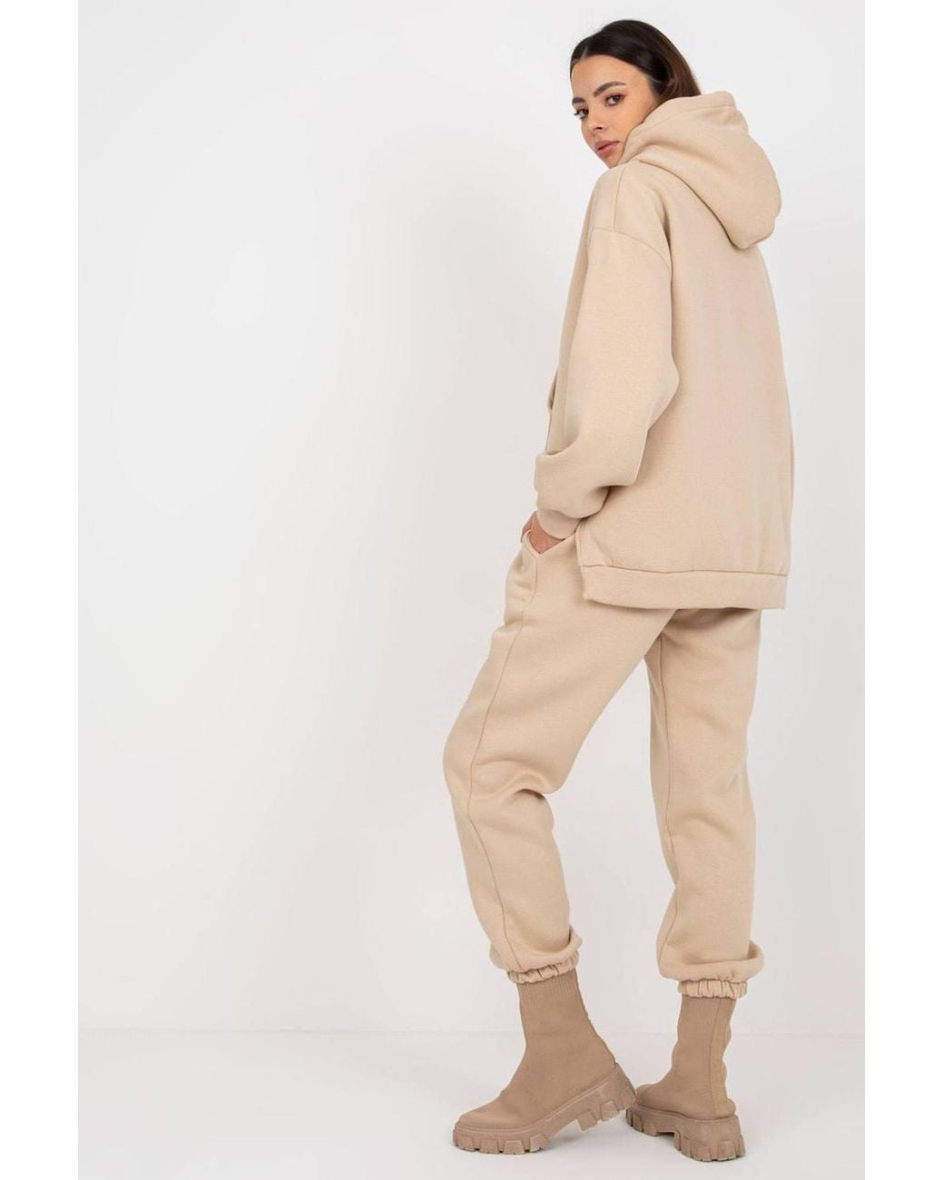 Love Lace Natural Cotton High Waisted Hooded Tracksuit With Drawstring