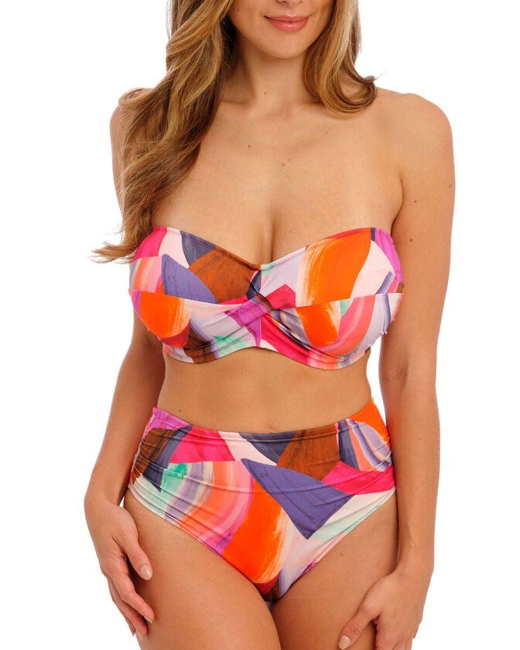 Fantasie Red Aguada Beach Bandeau Bikini Top