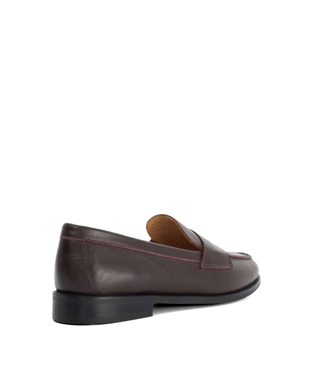 Dune Red Wide Fit 'Ginelli' Leather Loafers