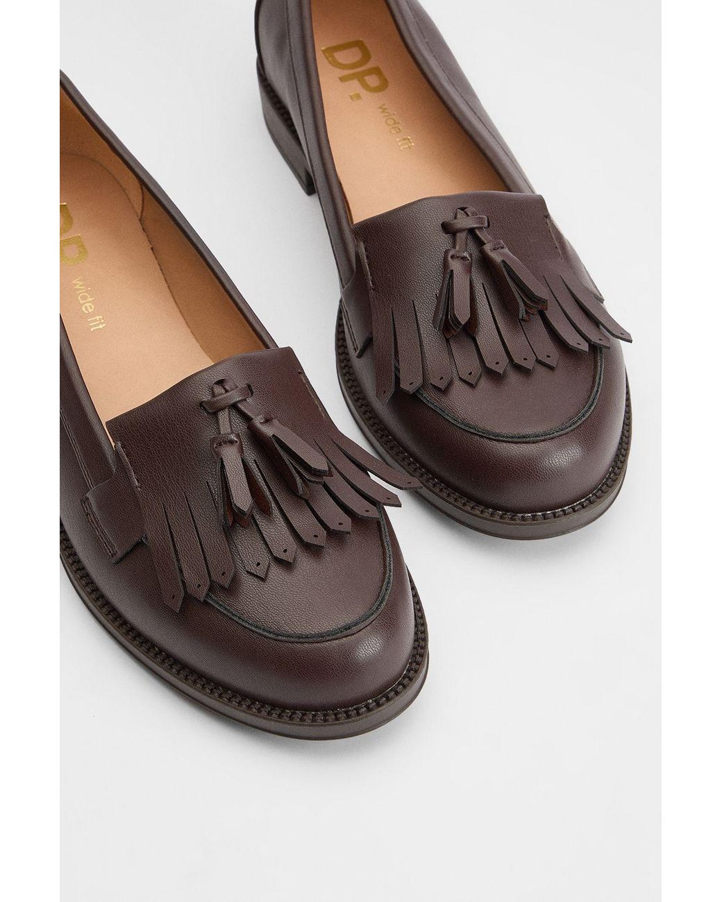 Dorothy Perkins Blue Wide Fit Leigh Fringe Loafers