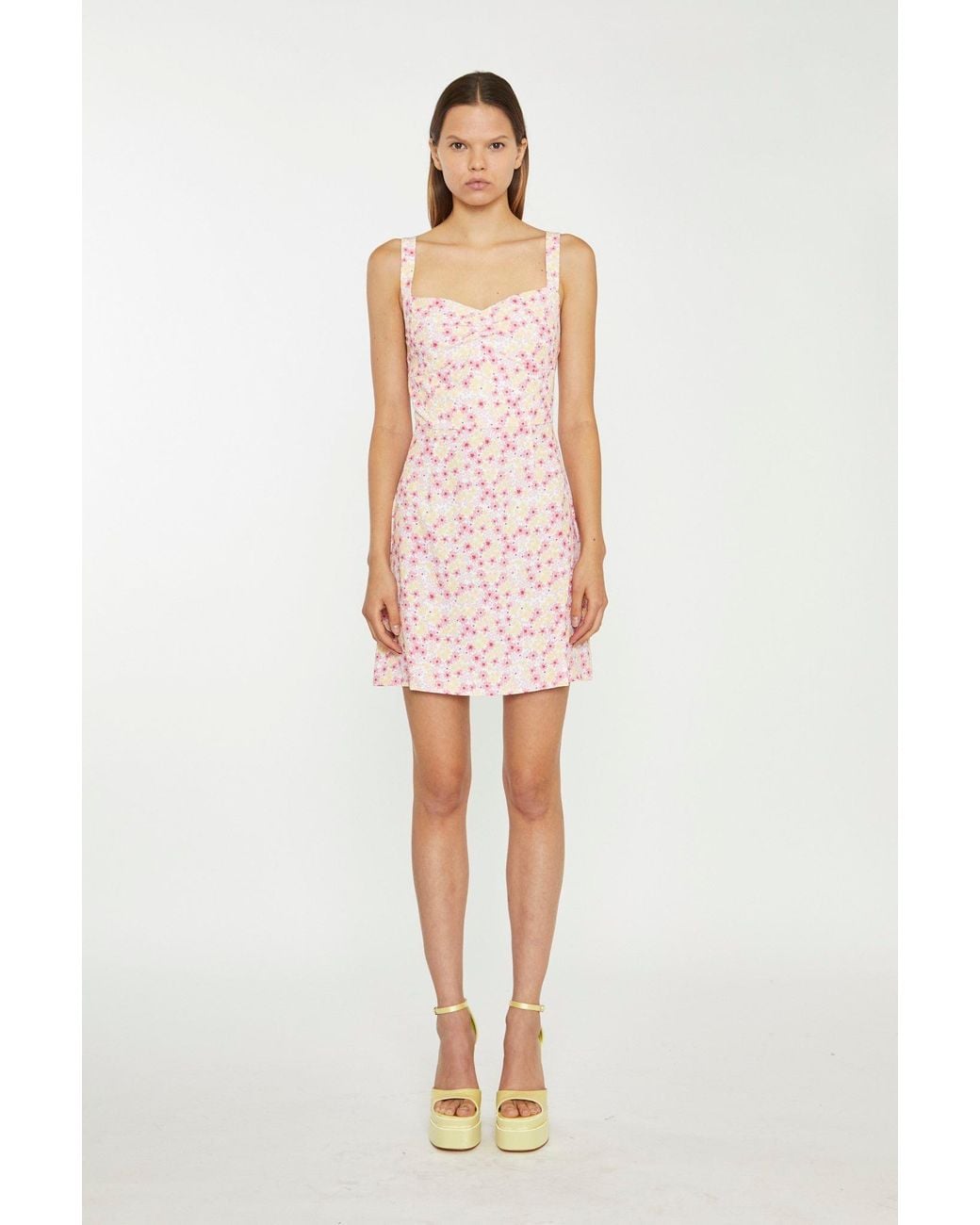 Shnoo Pink Gathered Bust Mini Dress