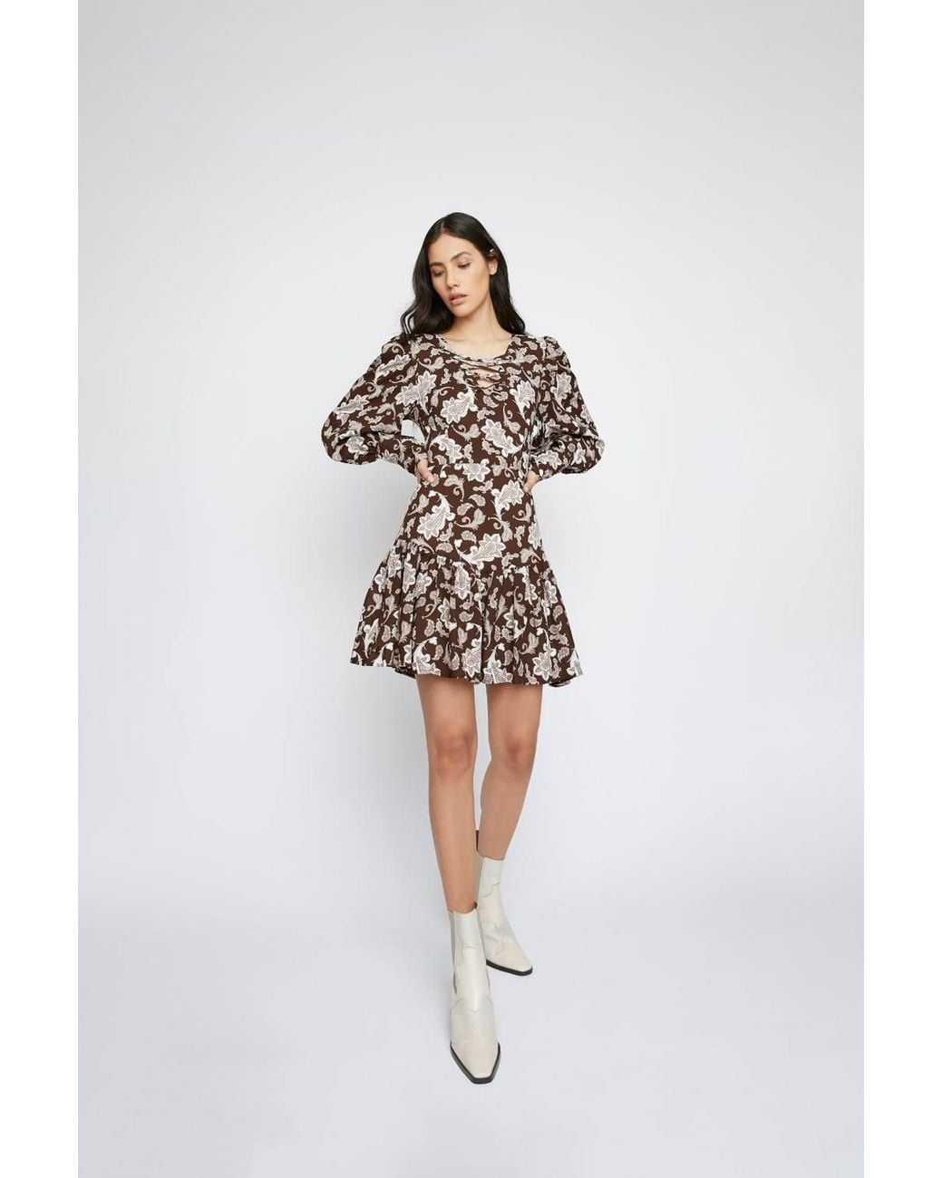 Shnoo White Drop-Waist-Dress