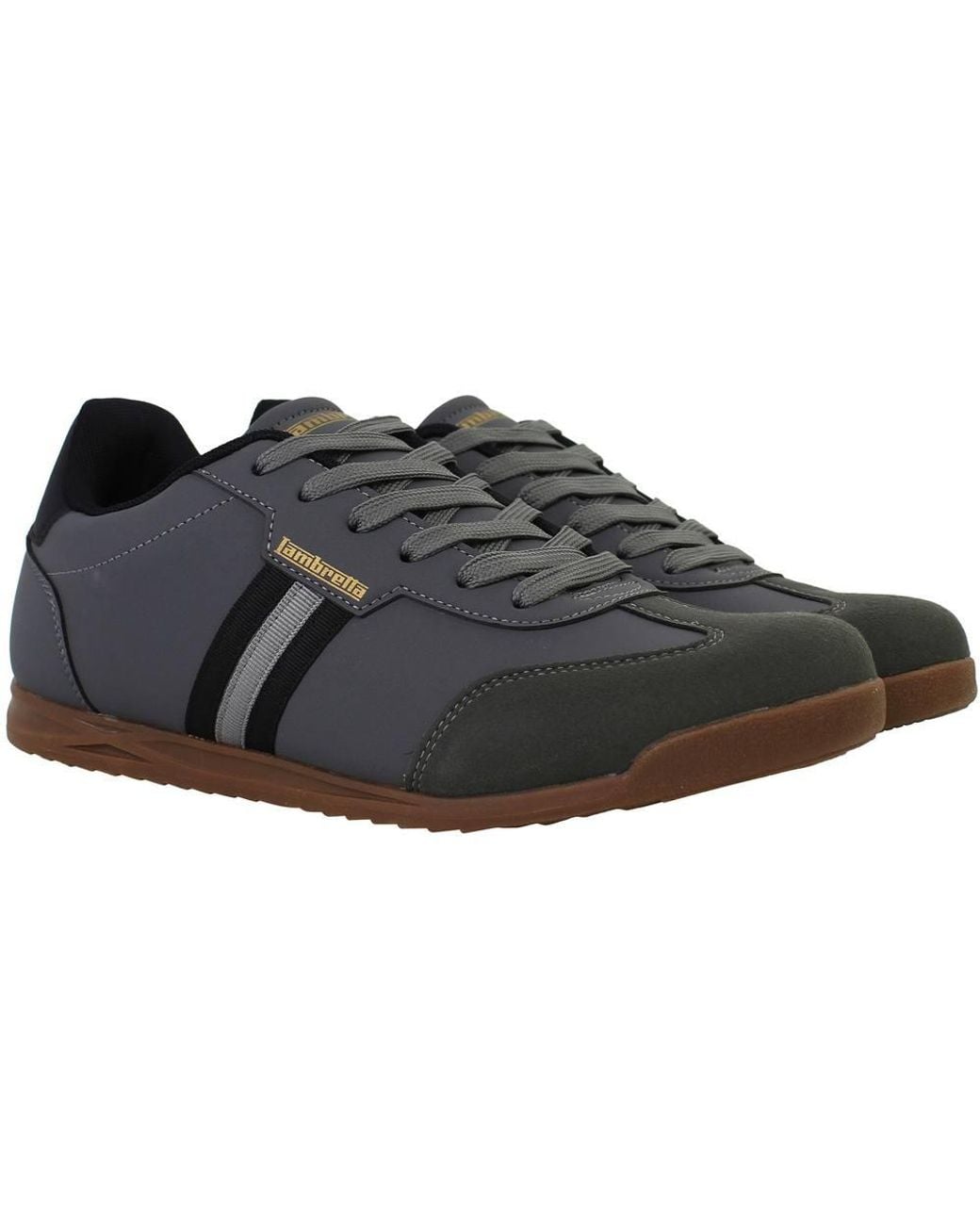 Lambretta Black Tackle Trainers for men