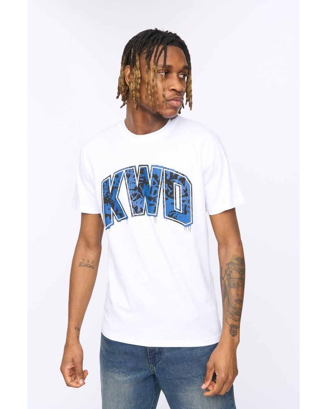 Kings Will Dream White Scribs 100% Cotton Regular Fit T-Shirt for men