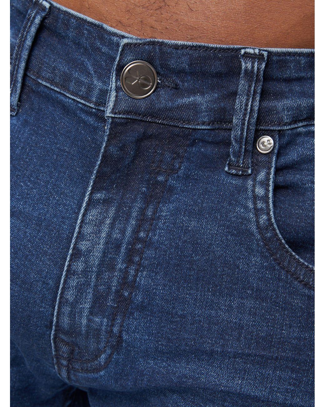 Crosshatch Blue Svelte Premium Slim-Fit Stretch Jeans for men