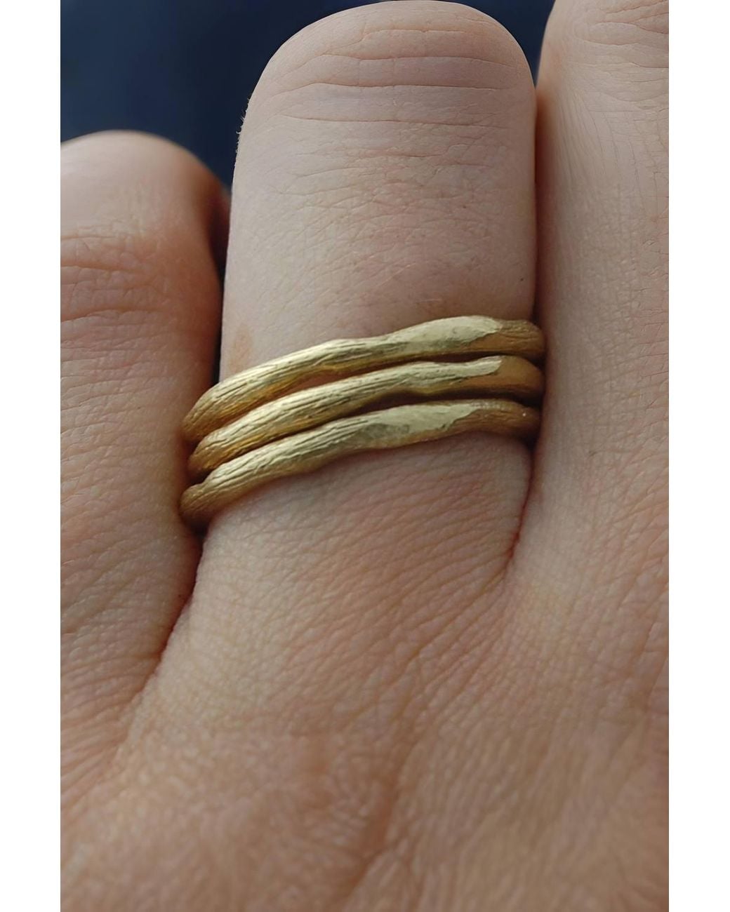 Otis Jaxon London Gray Textured Sterling Stacking Ring