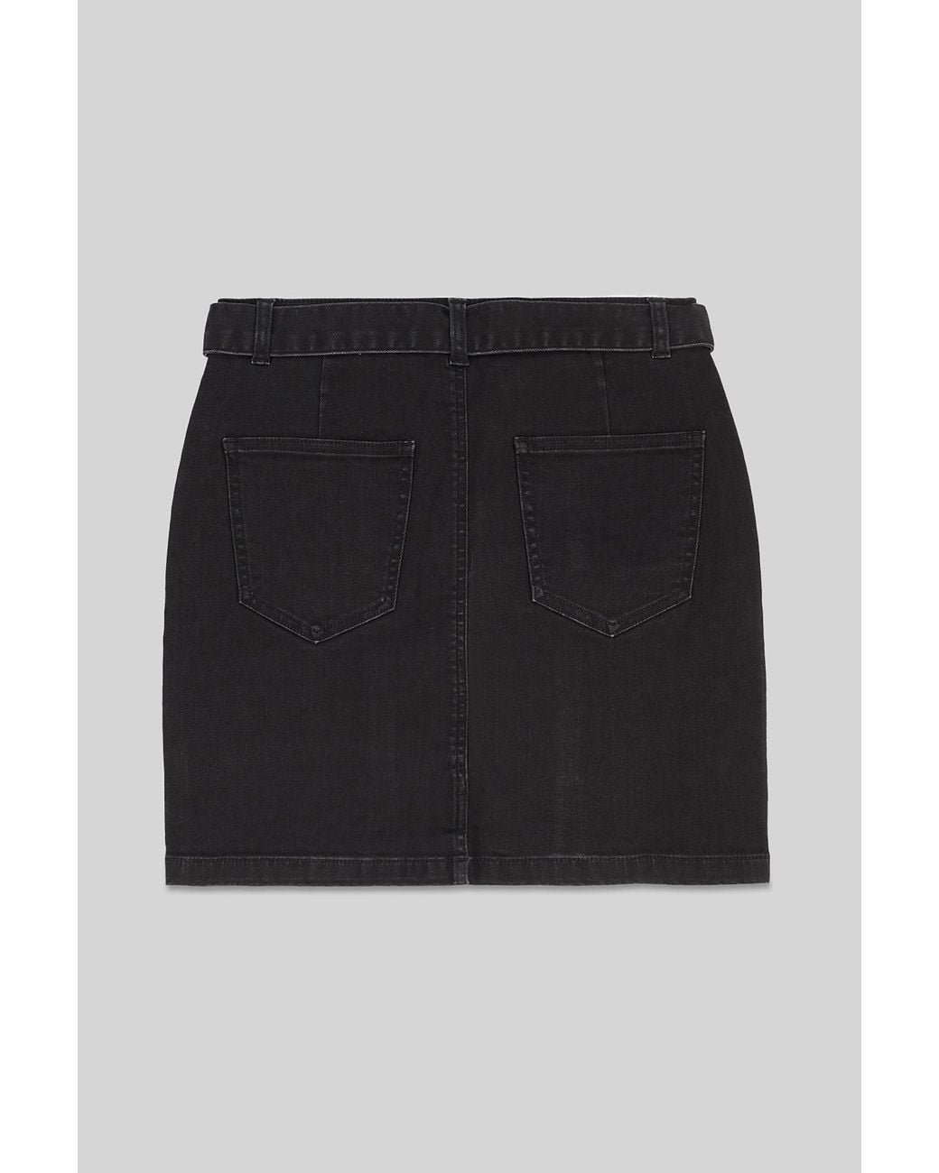 Enorsia Black Boyfriend's Love Split Front Denim Skirts
