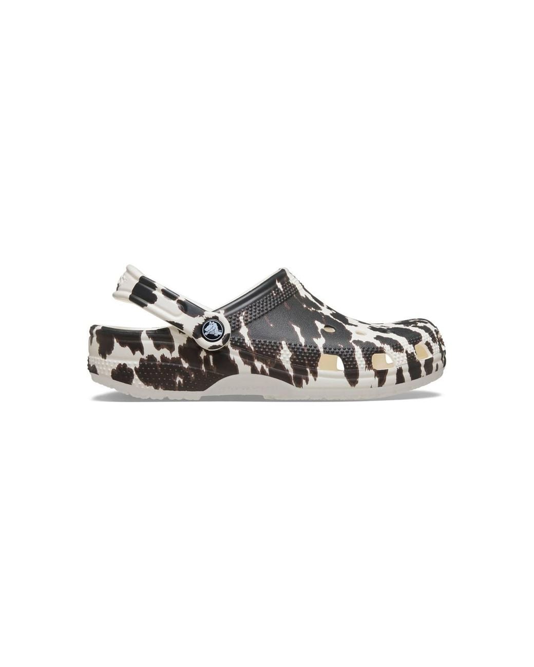 CROCSTM Black Classic Clog Cow Print Chalk/Multi