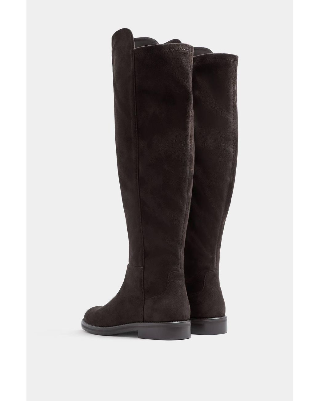 Yours Black Stretch Back Boots