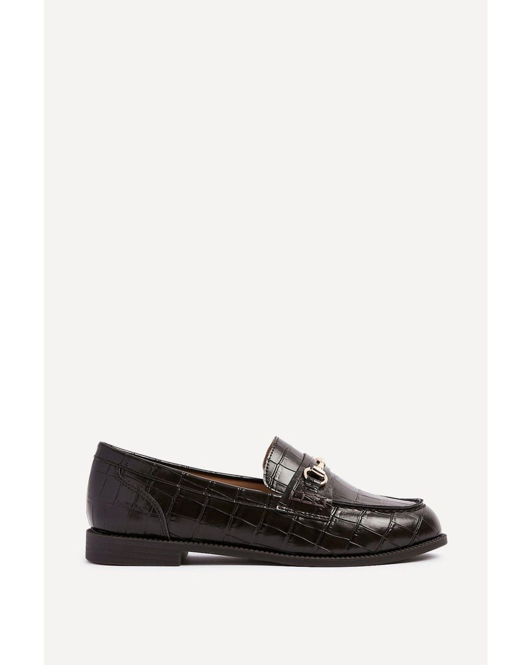 Linzi White Maison Faux Croc Patent Leather Loafers