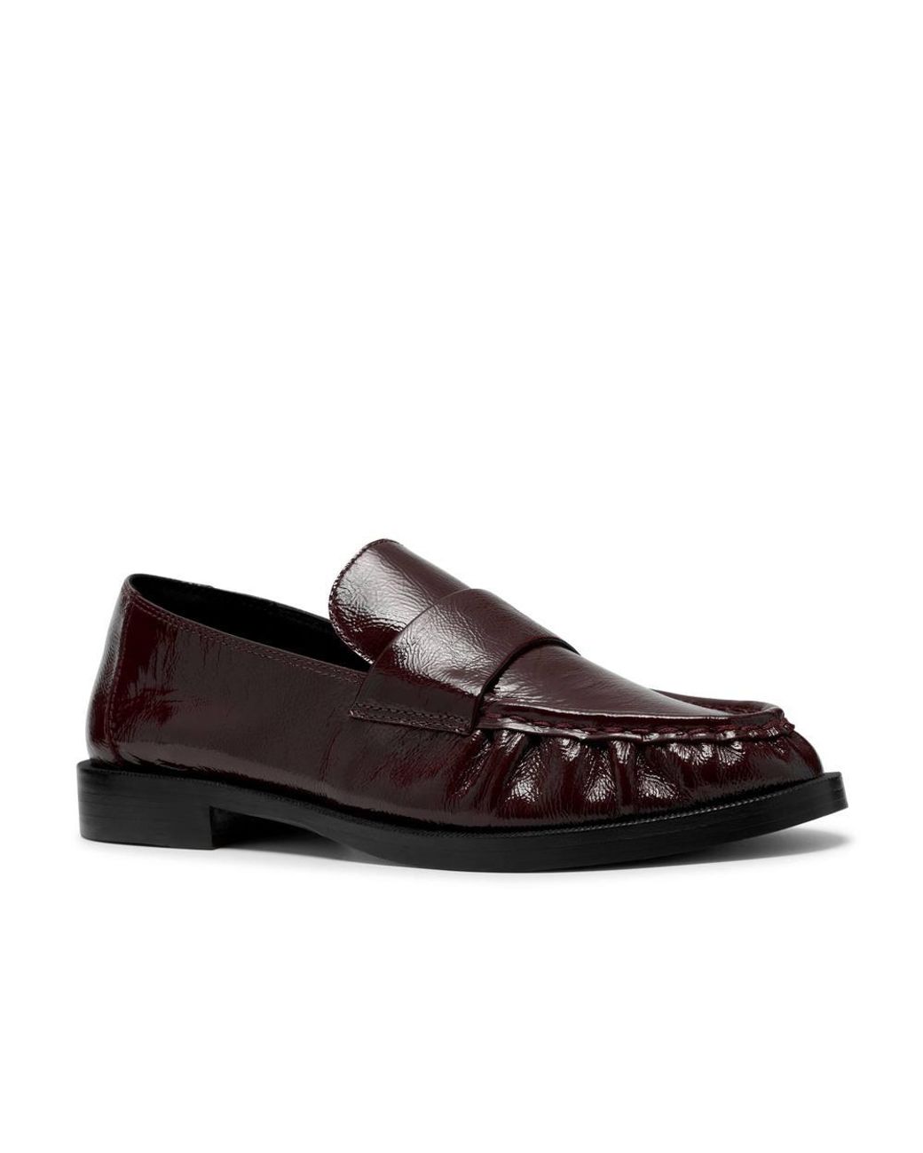 Clarks Brown Straven2 Step Burgundy Patent Loafers, Slip Ons