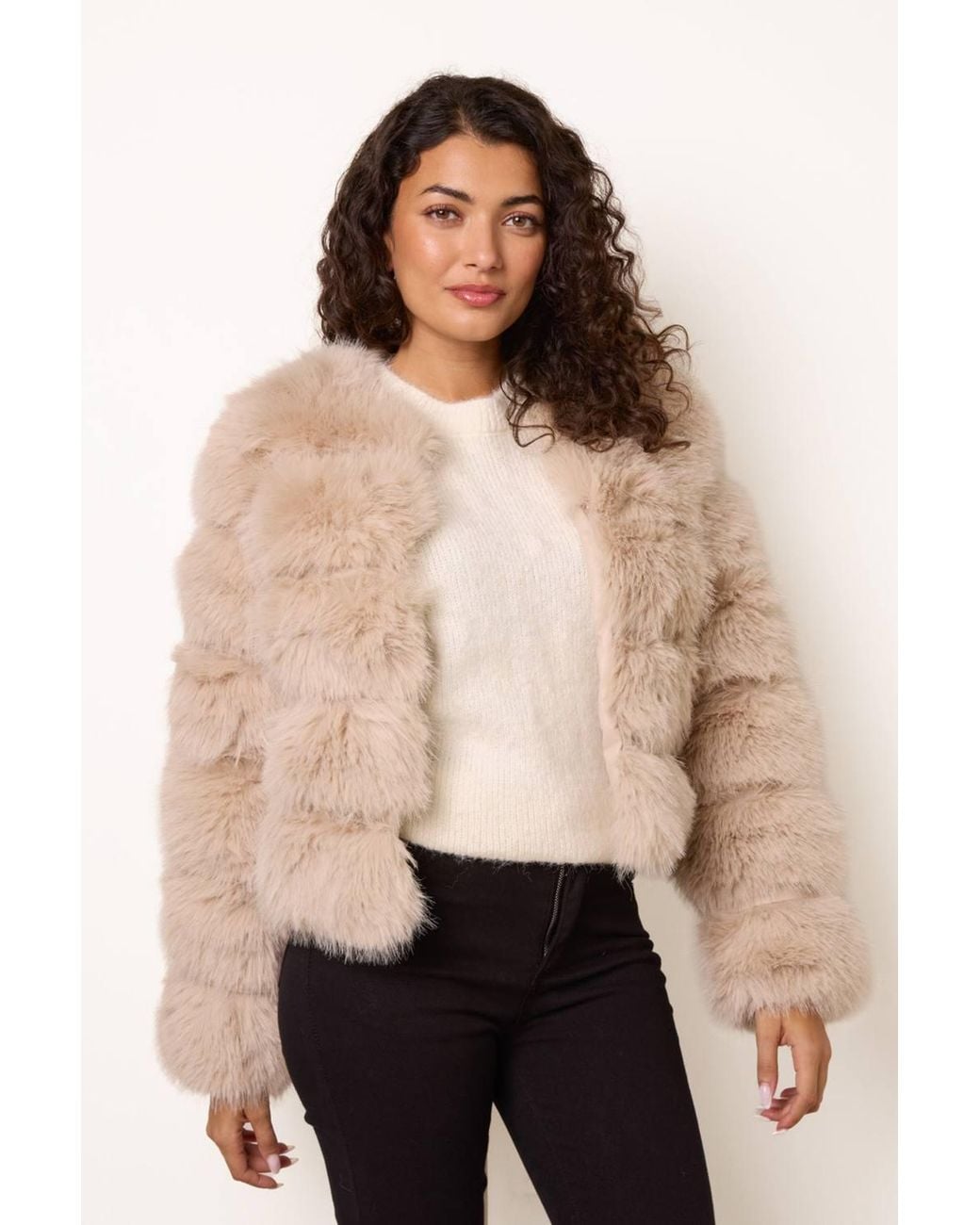 Blue Vanilla Natural Long Sleeve Round Neck Coat