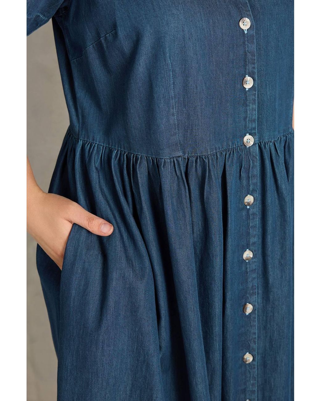 Evans Blue Cotton Denim Dress