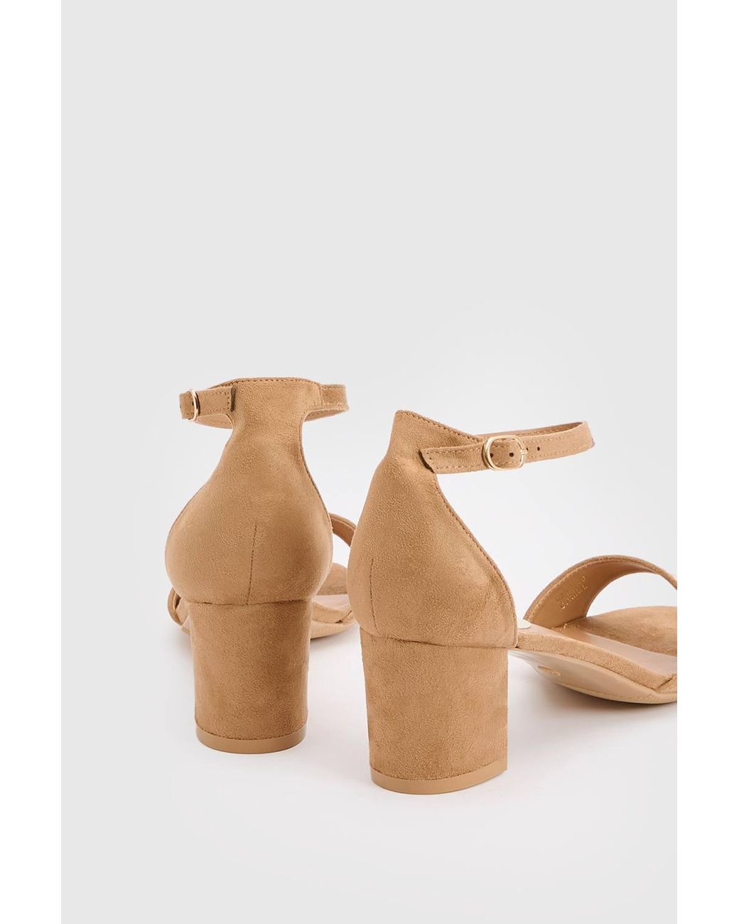 Dorothy Perkins Blue Catty Faux Suede 2 Part Block Heeled Sandals