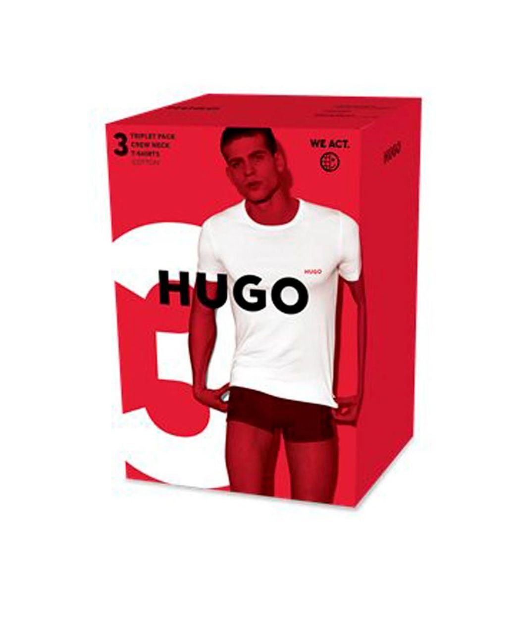 HUGO Blue 3 Pack T-Shirt Multi for men