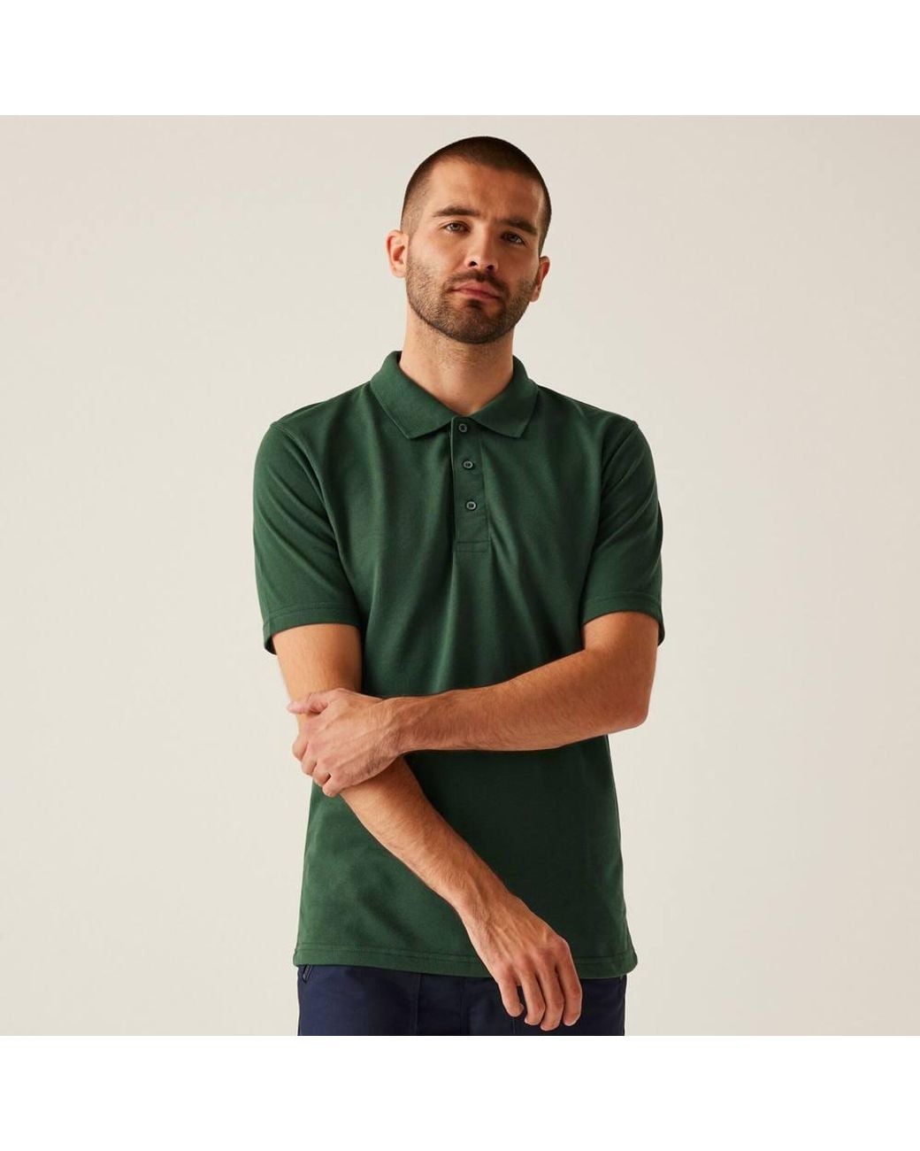 Regatta Green Pro 65/35 Short Sleeved Polo for men