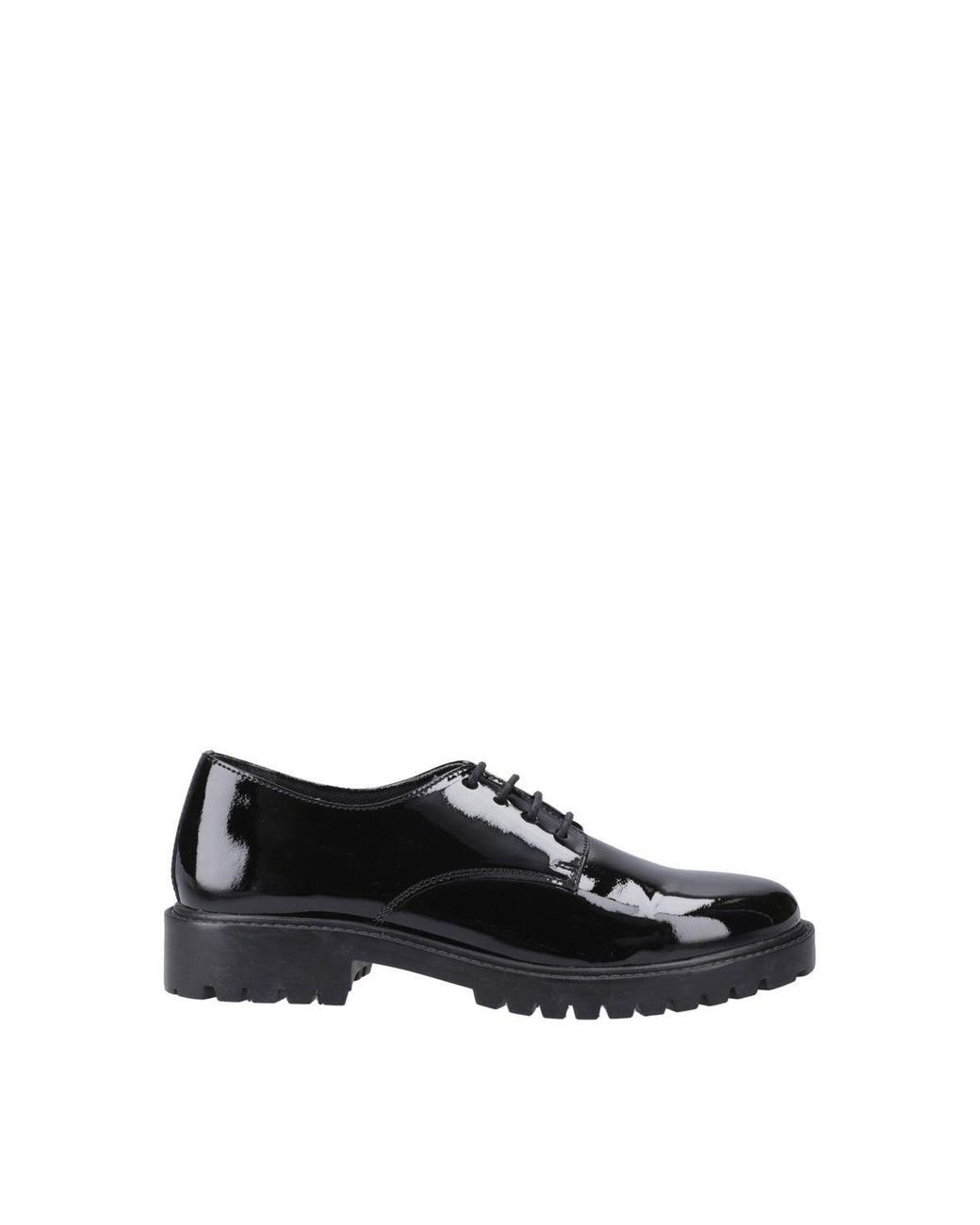 Hush Puppies Black Aubrey Lace Up Patent Senior