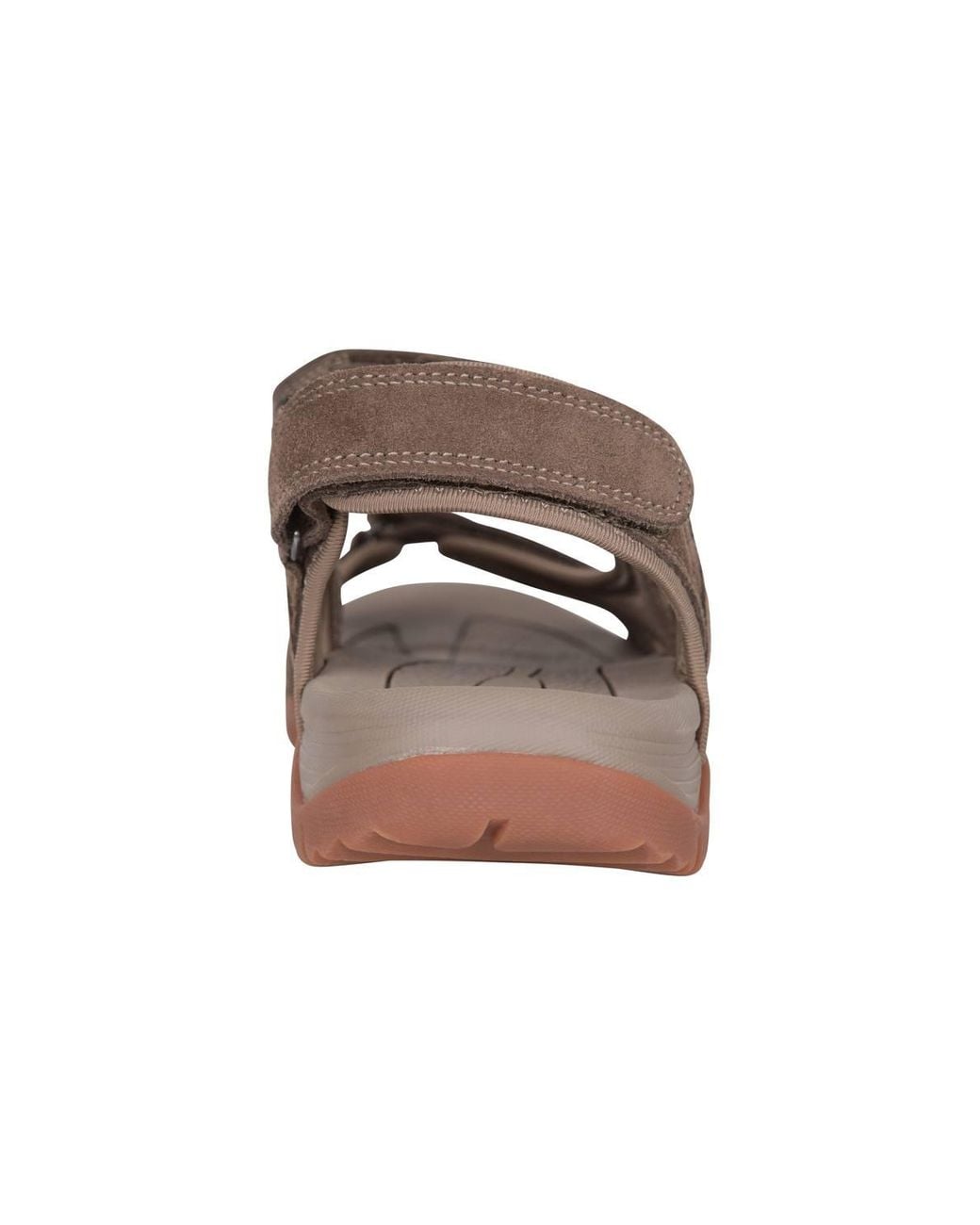 Mountain Warehouse Brown 'Rock Pool' Suede Neoprene Lined Adjustable Summer Walking Sandals for men