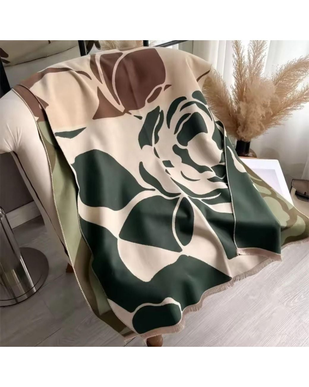 Lemon Daisy Accessories Green Zina Scarf Shawl