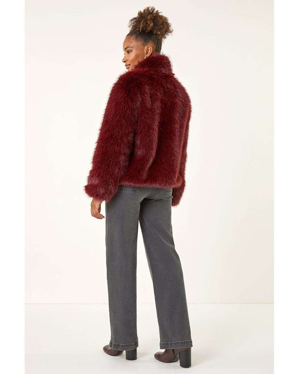 Roman Purple Faux Fur Relaxed Bomber