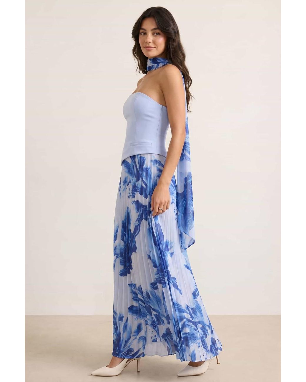 Style Cheat Blue Madelaine Bandeau Dress