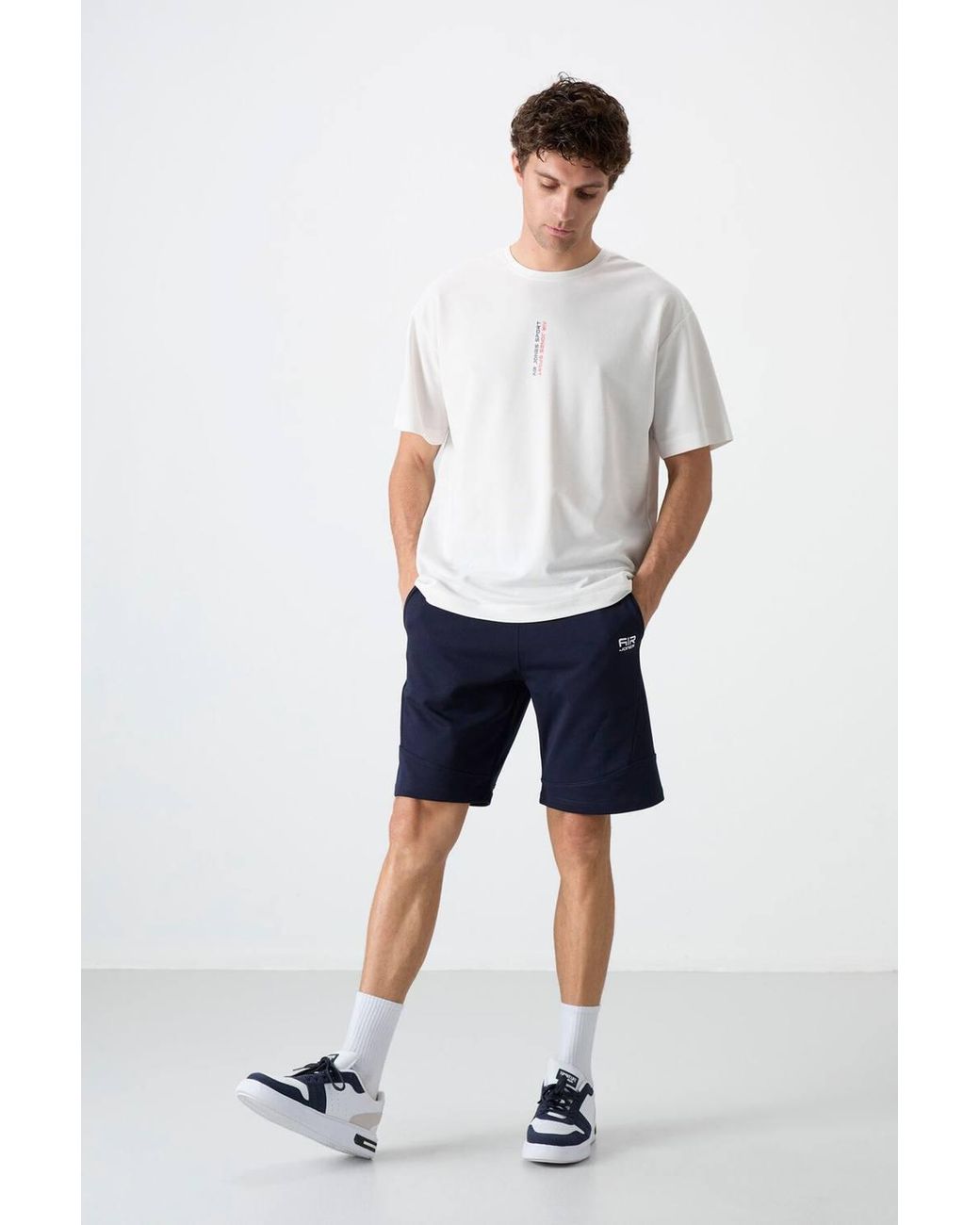 TOMMY LIFE Blue Pull-On Sweat Shorts for men