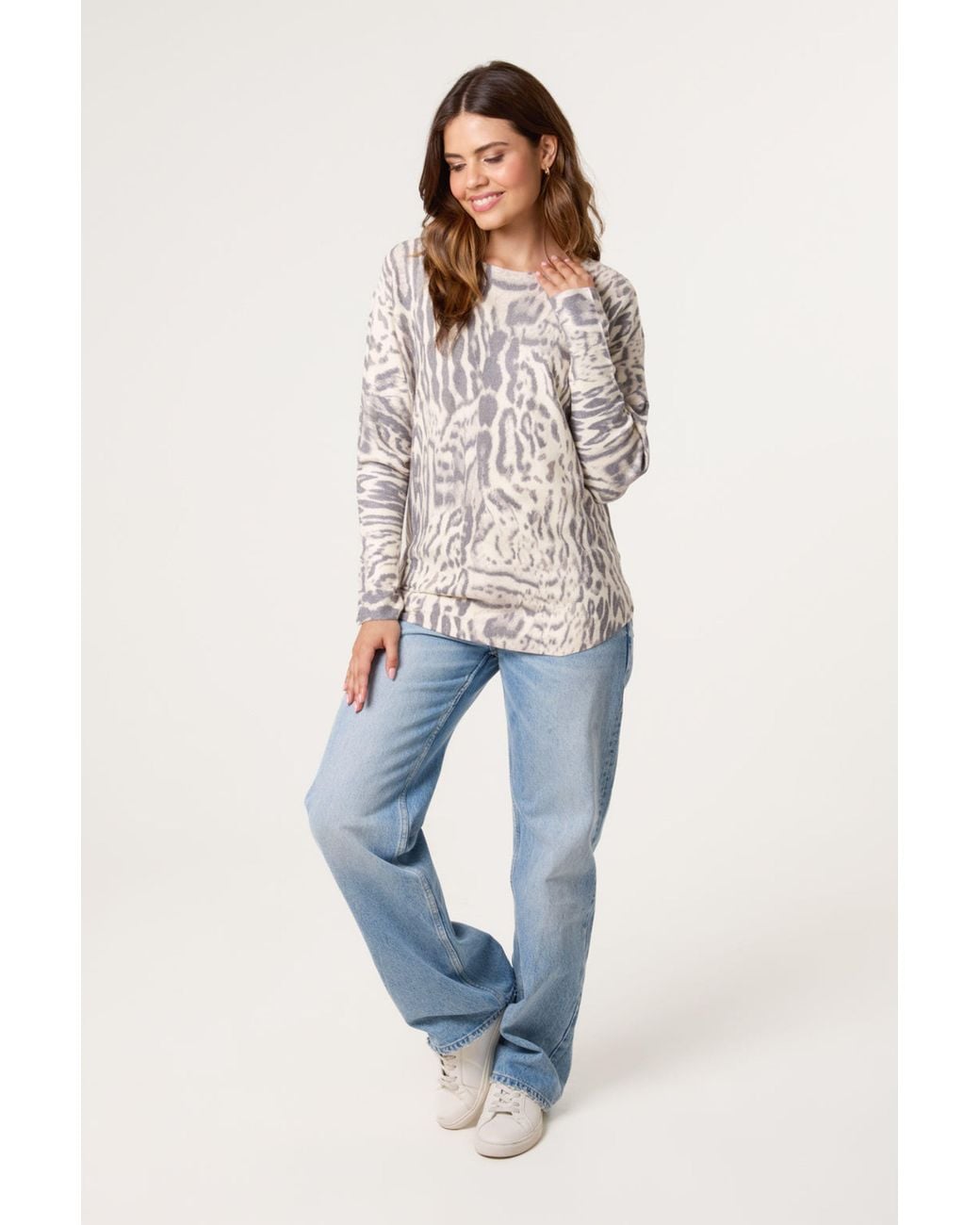 Blue Vanilla Natural Long Sleeve Round Neck Jumper