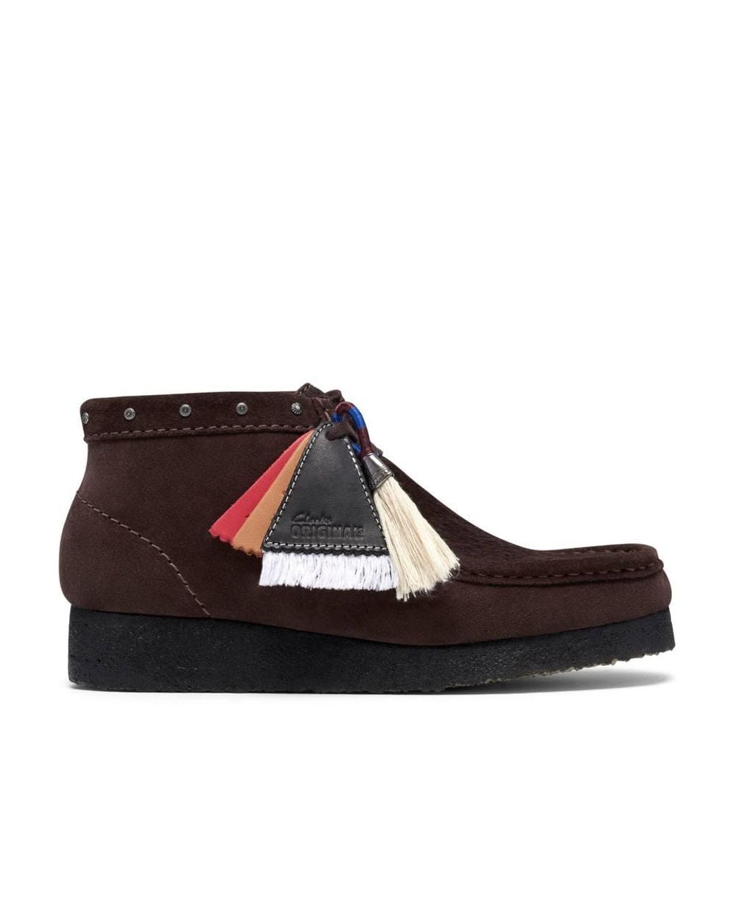Clarks Brown Wallabee Boot Interest Ankle Boots, Wallabee, Lace Up