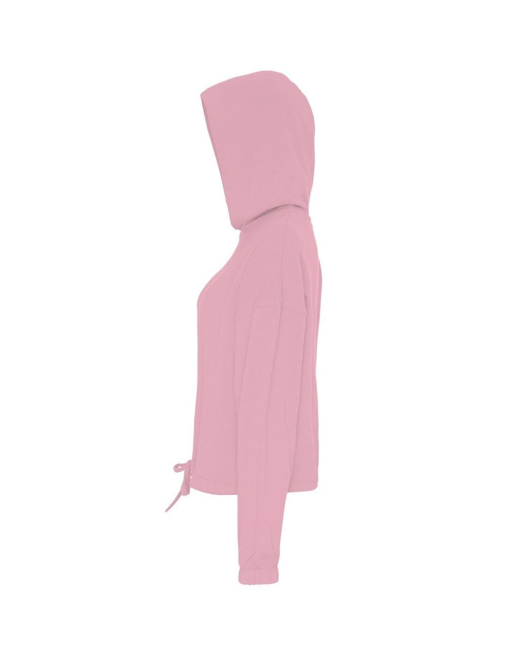 Tridri Pink Cropped Oversize Hoodie