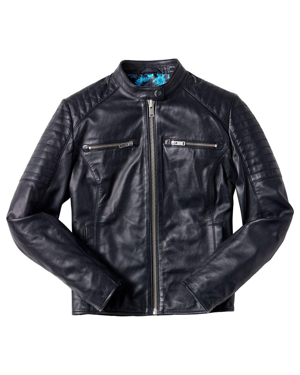 Joe Browns Gray Quilted Sleeve Biker Jacket
