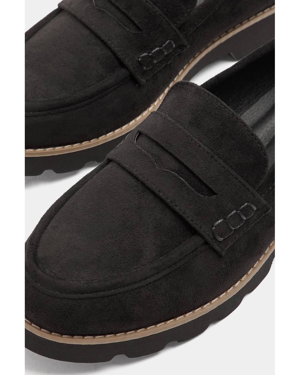 Yours Black Faux Suede Loafers