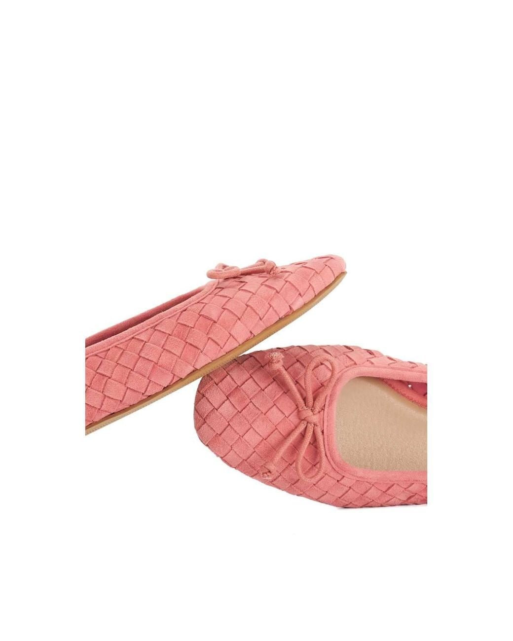 Dune Pink 'Heat' Suede Ballet Pumps
